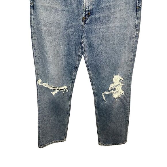 Agolde Wilder Light Wash Distressed Mid-Rise Comfort Straight Leg Jeans sz 27 - Picture 7 of 14